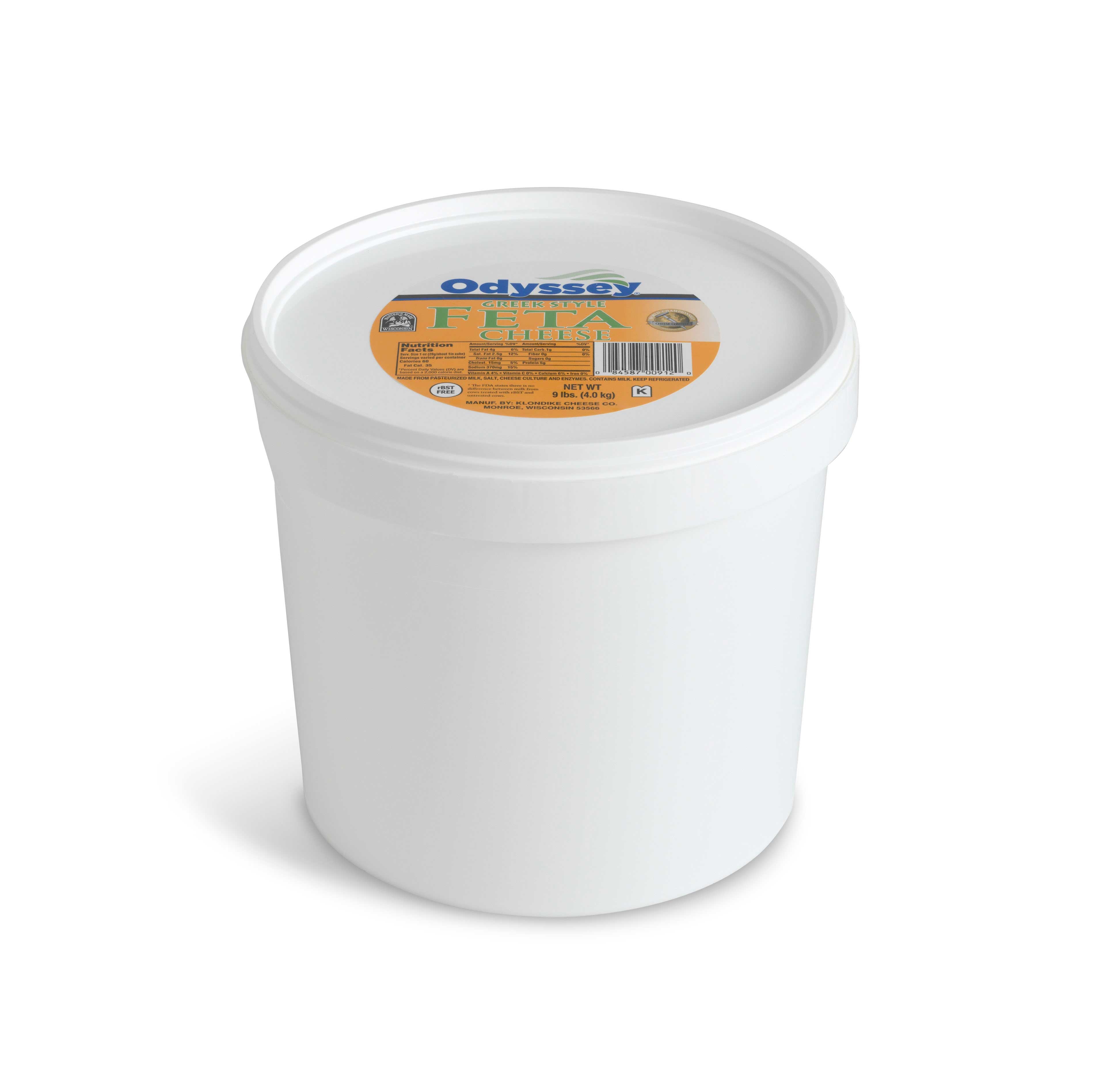 Odyssey Traditional Feta Cheese in Brine, 8 Pound -- 2 per case.