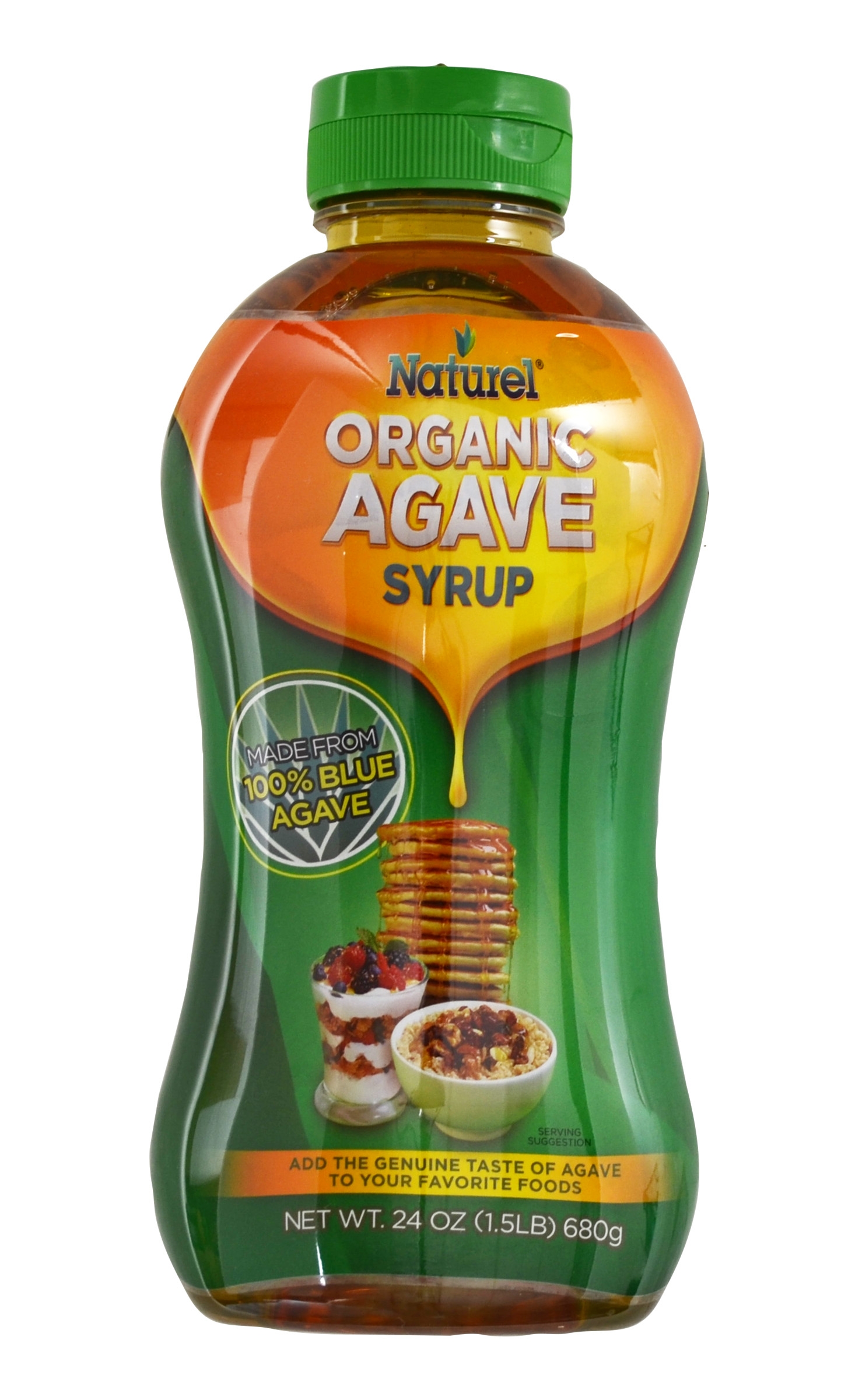 Naturel Organic Light Agave Syrup, 24 Ounce Bottle -- 8 per case.