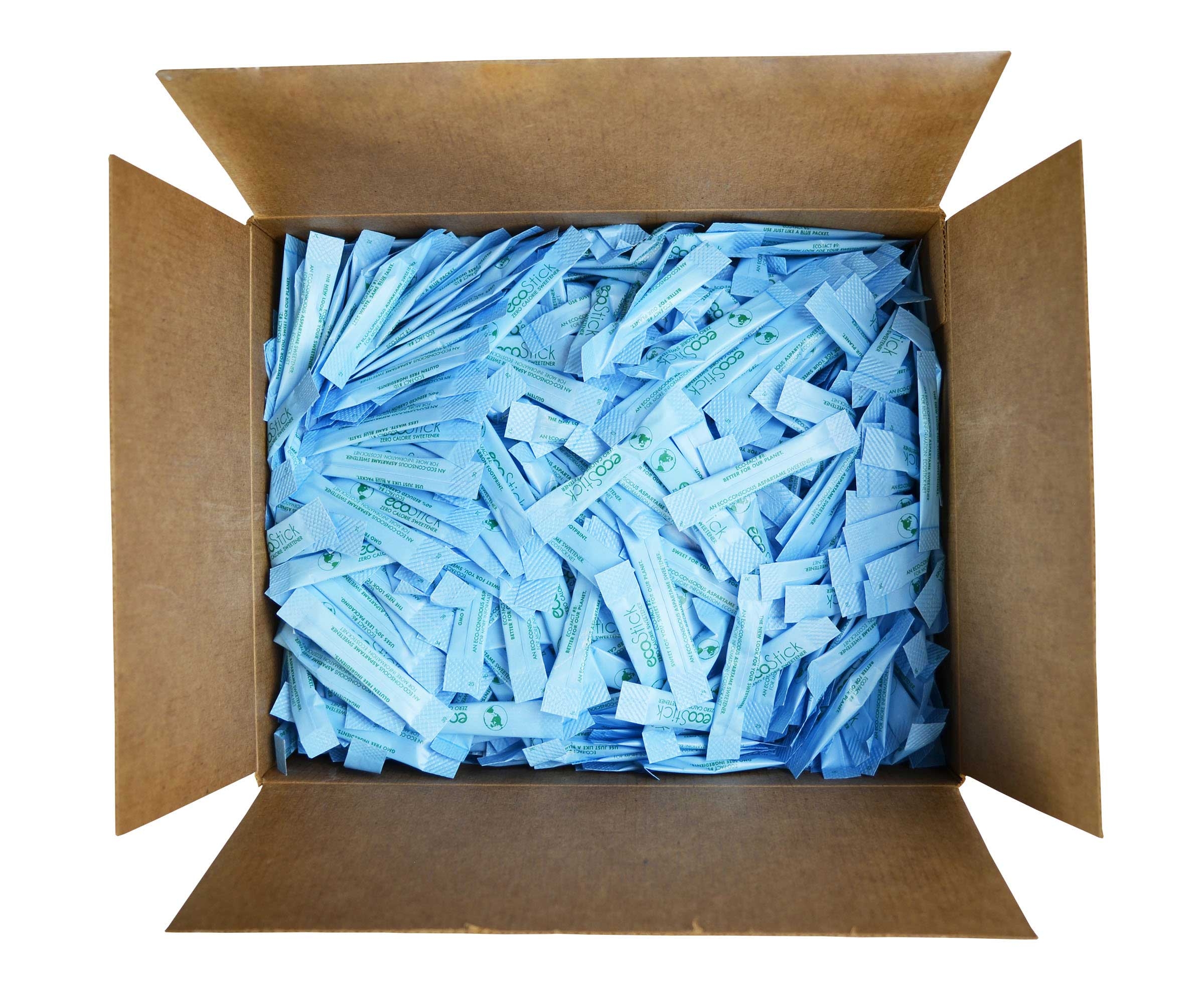 Ecostick Blue Aspartame Sugar Substitute, 0.5 Gram Packet -- 2000 per case.