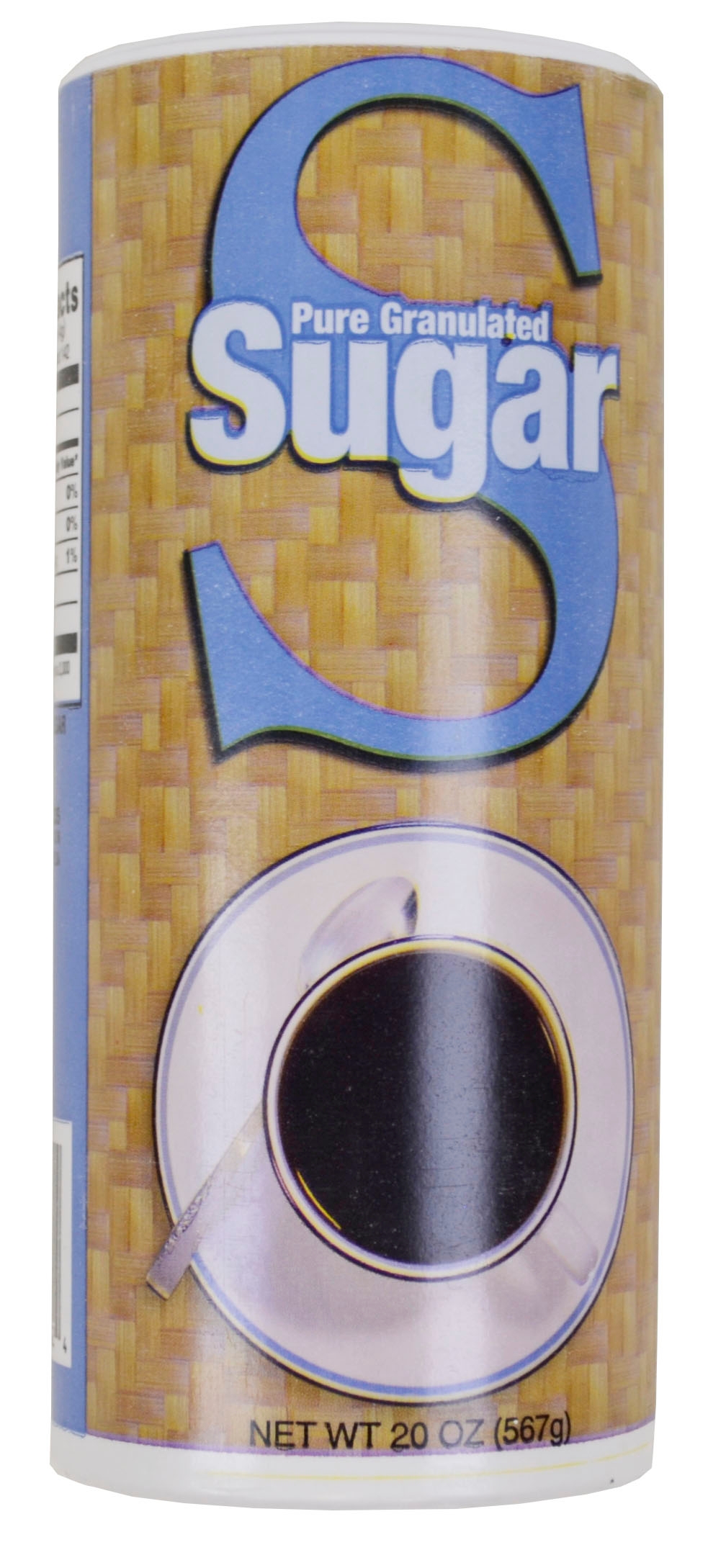 Sugar Foods P.L. Canisters Sugar, 20 Ounce -- 24 Case