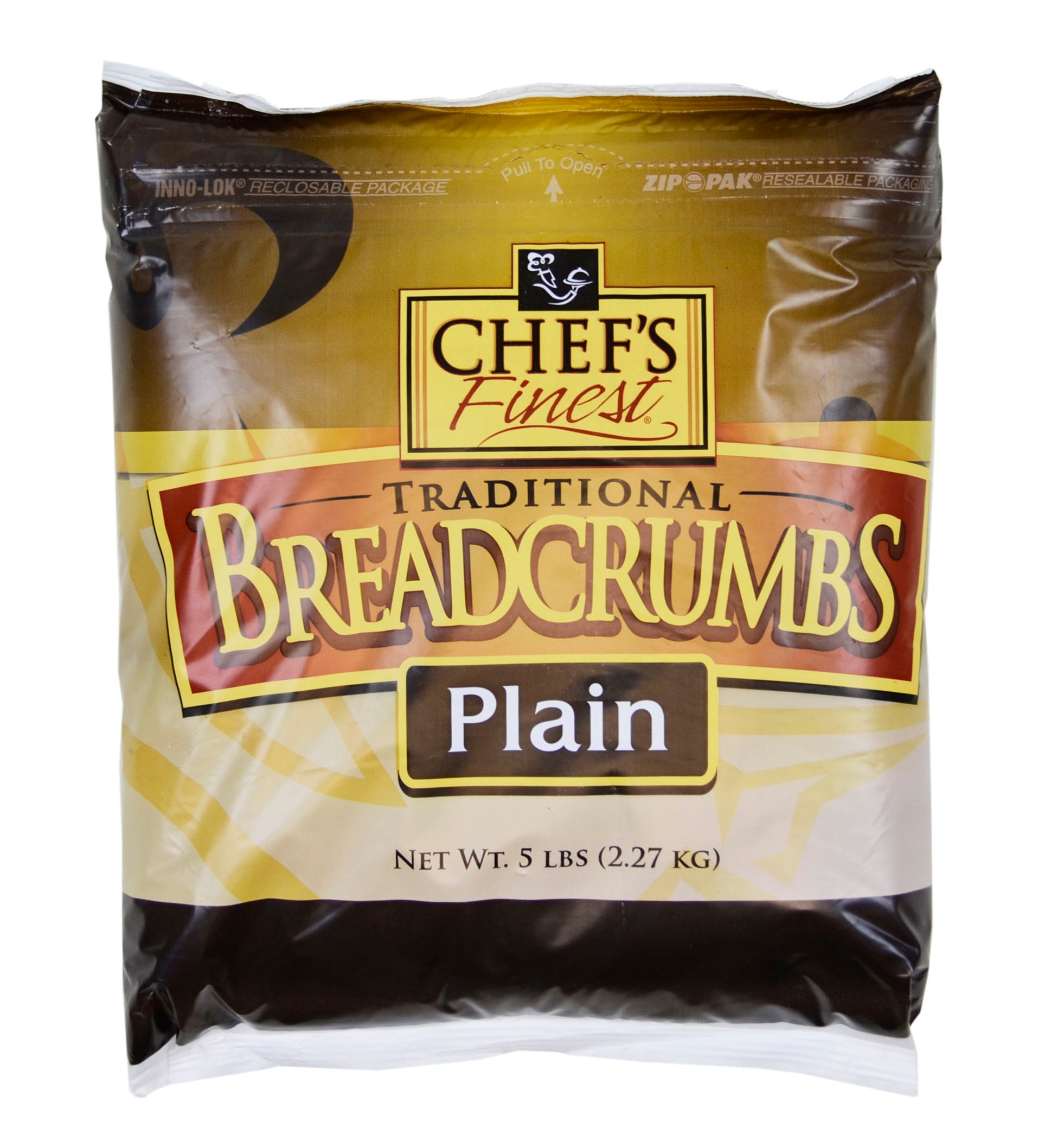 Chefs Finest Crumbled Medium Plain Bread Crumbs, 5 Pound -- 6 per case