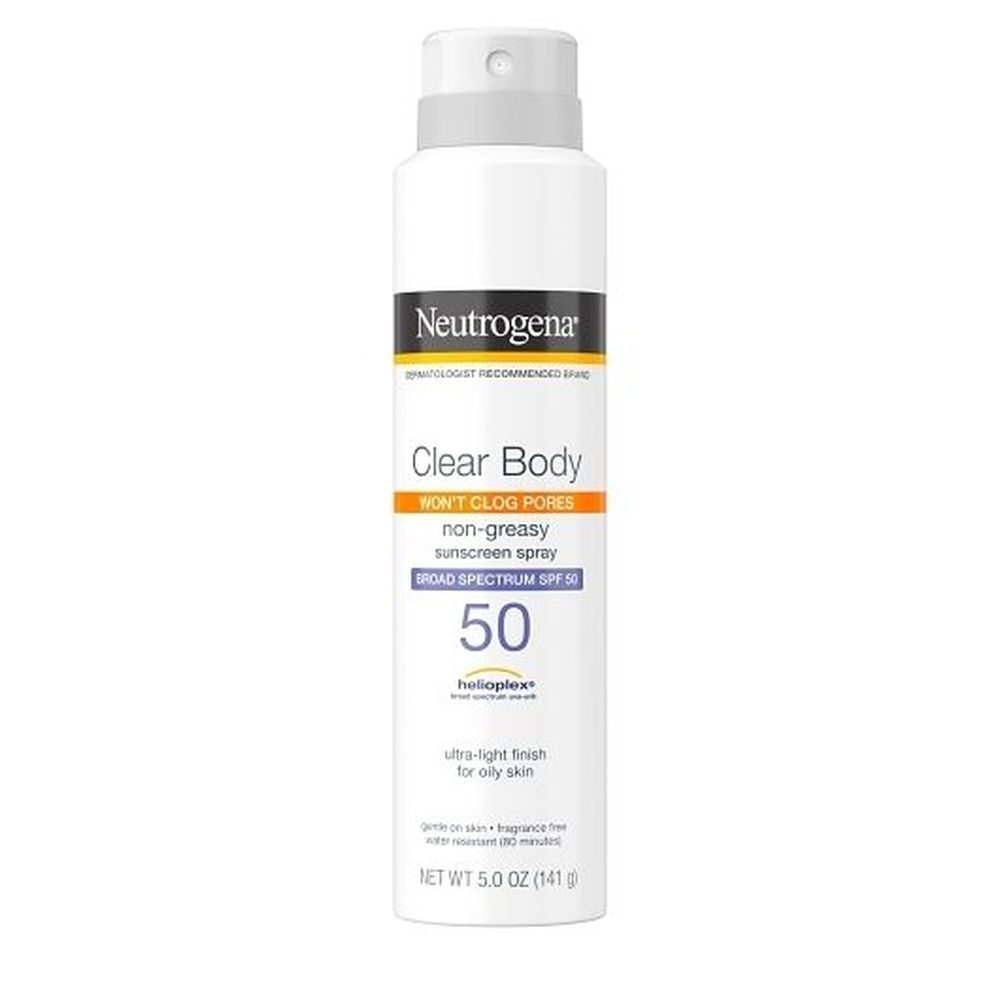 Neutrogena Clear Body Broad Spectrum SPF 50 Sunscreen Spray, 5 Ounce -- 12 per case