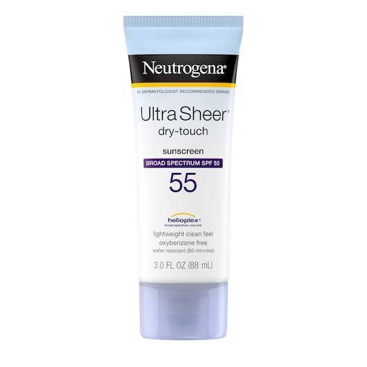 Neutrogena Ultra Sheer Dry-Touch SPF 55 Broad Spectrum Sunscreen, 3 Fluid Ounce -- 12 per case