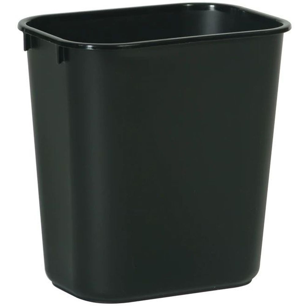 Rubbermaid Black Small Wastebasket, 13 Quart Capacity