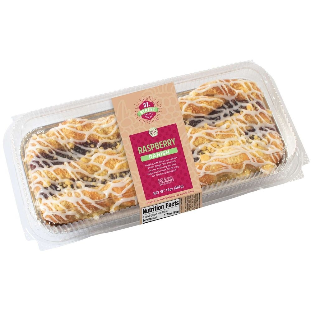 37 Th Street Bakery Raspberry Danish, 14 Ounce -- 12 per case