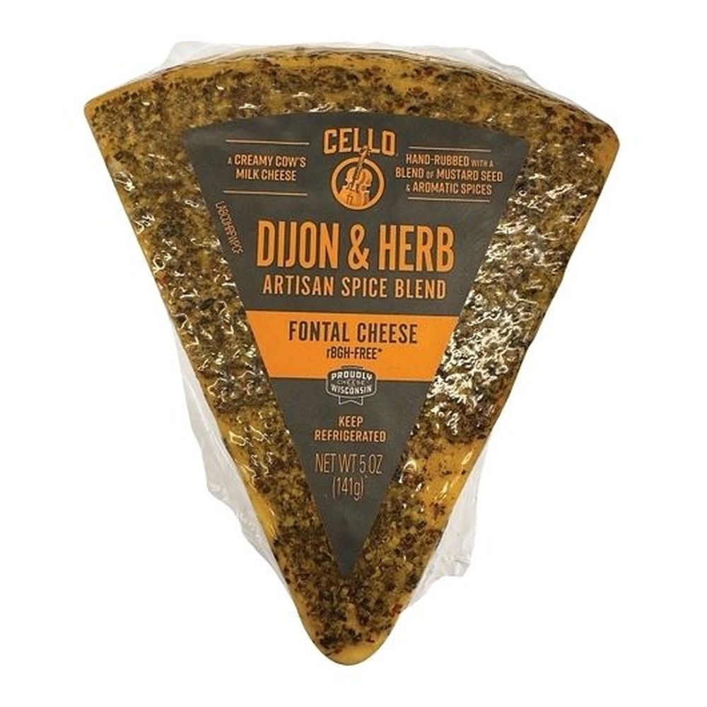 Cello Rubbed Dijon and Herb Fontal Cheese Wedge, 5 Ounce -- 6 per case