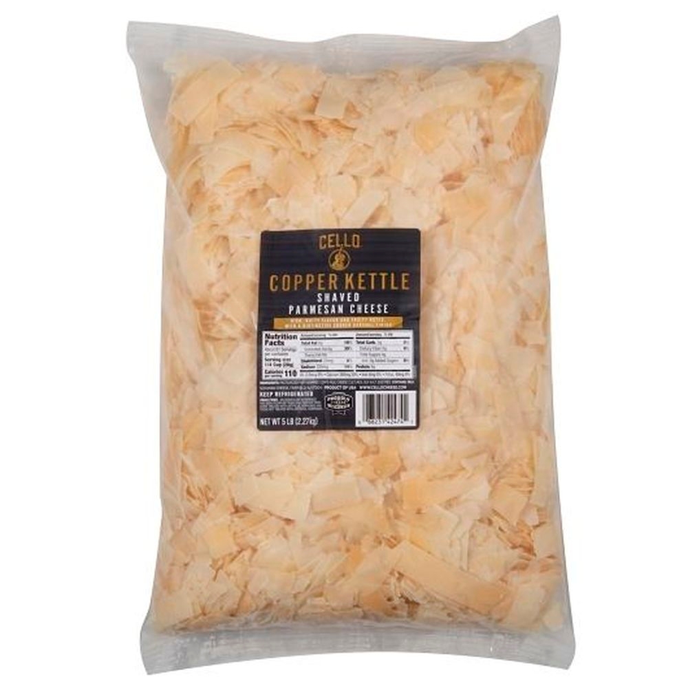 Cello Shaved Copper Kettle Parmesan, 5 Pound - 4 per case