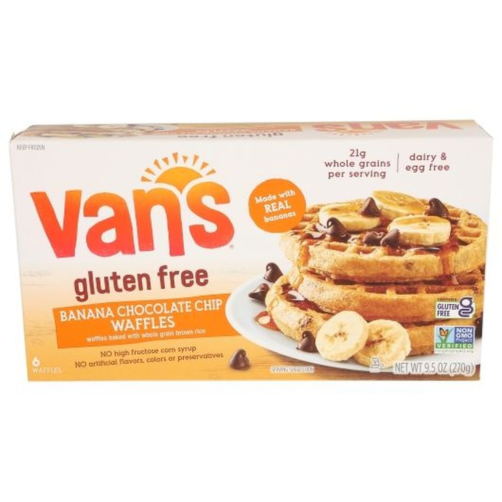 Vans Gluten Free Chocolate Chip Waffle, 0.59 Pound -- 12 per case