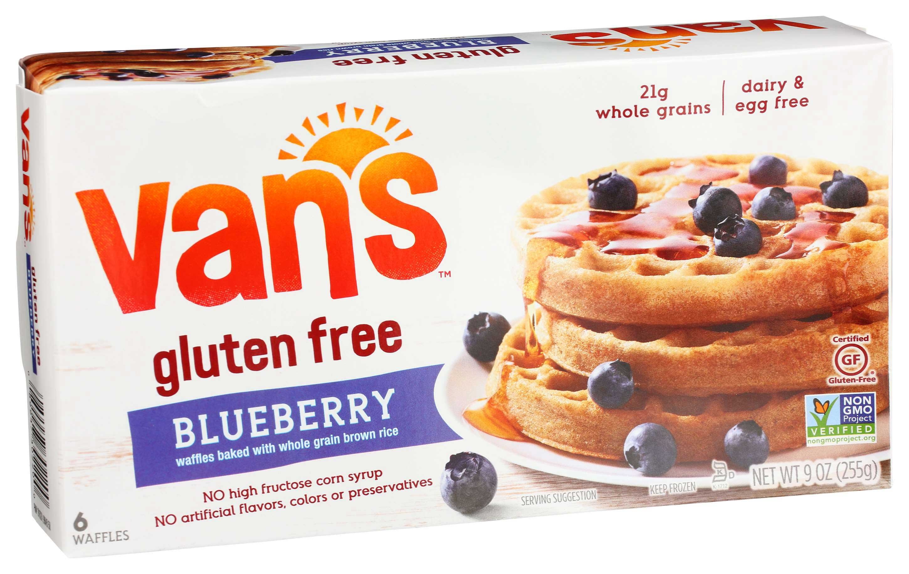 Vans International Foods Blueberry Waffle, 9 Ounce -- 12 per case