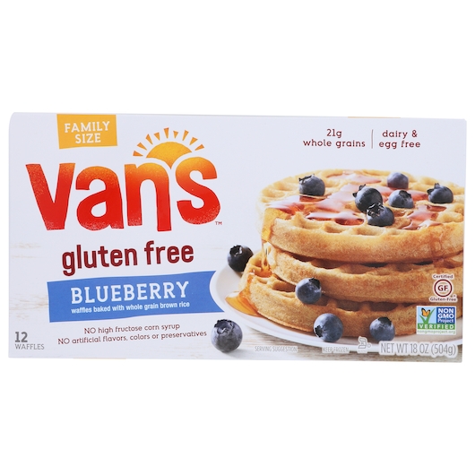 Vans Gluten Free Blueberry Waffle, 1.125 Pound -- 6 per case