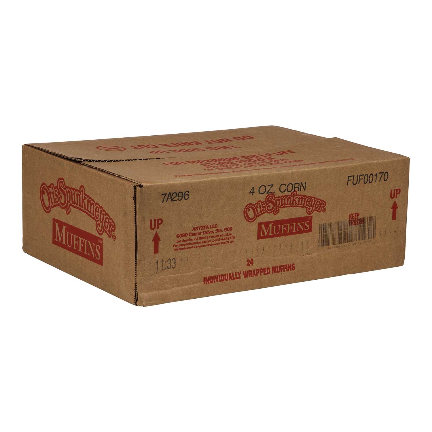 Otis Spunkmeyer Delicious Essentials Corn Muffin, 4 Ounce -- 24 per case.