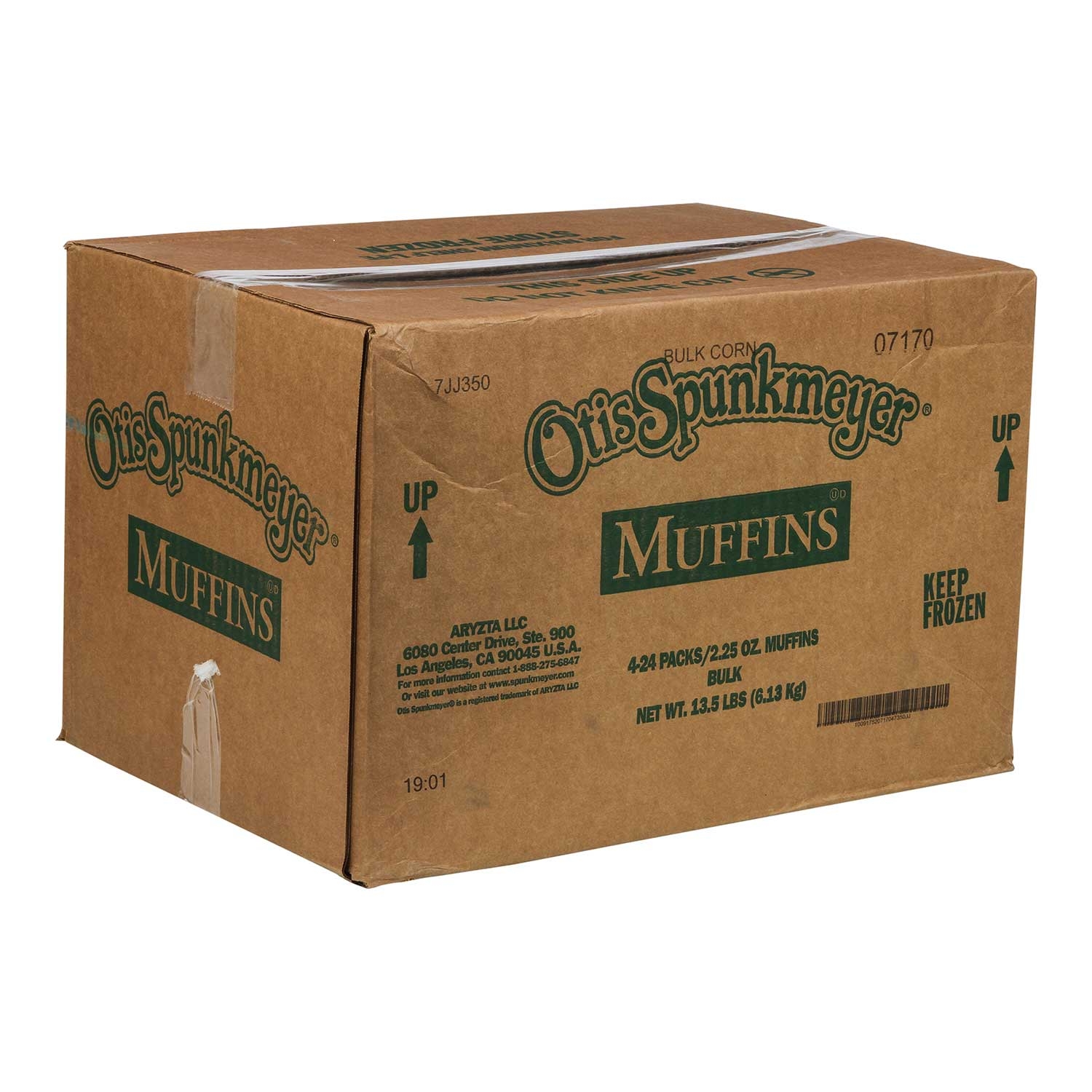 Otis Spunkmeyer Individually Wrapped Corn Muffin, 2.25 Ounce -- 96 per case.