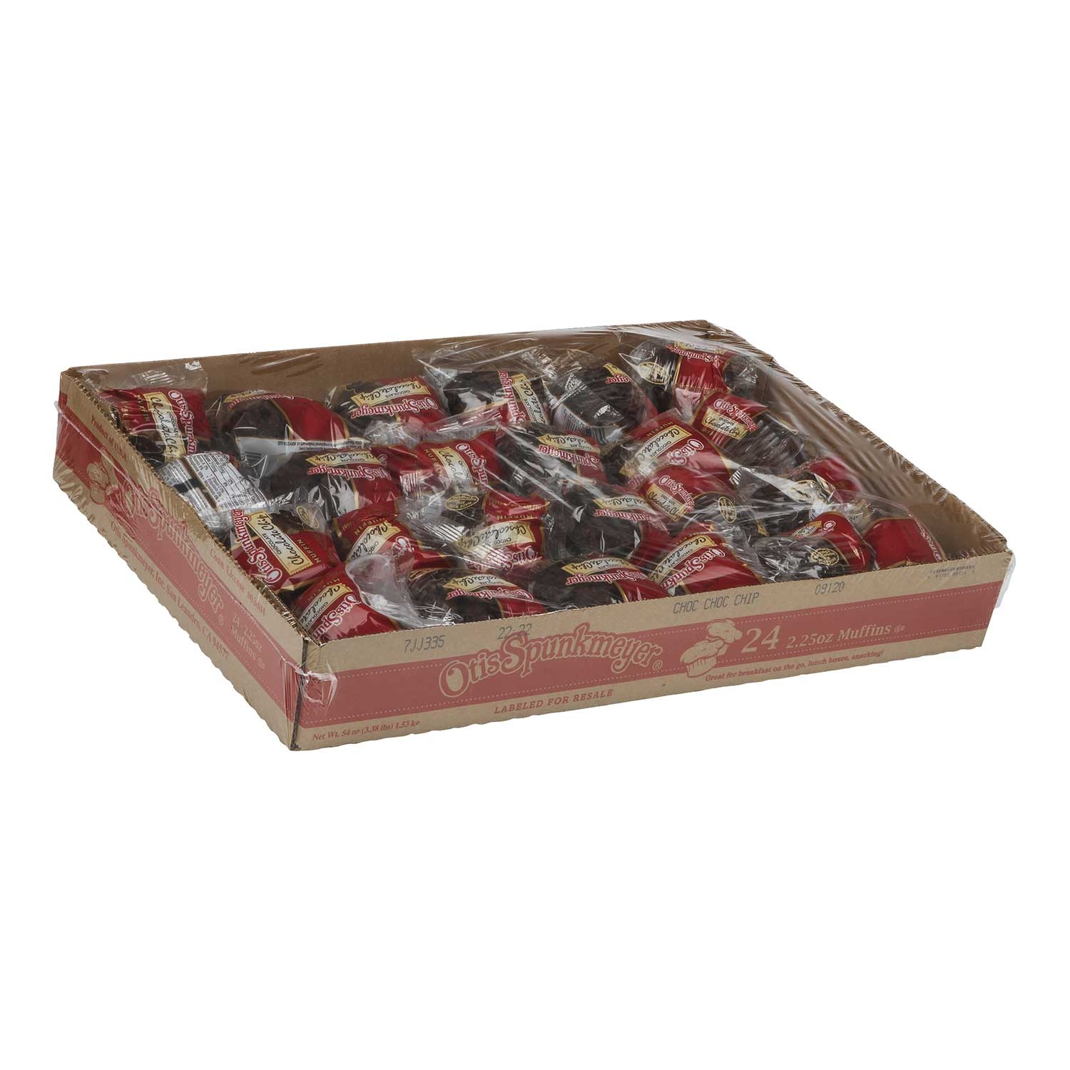 Otis Spunkmeyer Delicious Essentials Chocolate Chocolate Chip Muffin, 2.25 Ounce -- 96 per case.