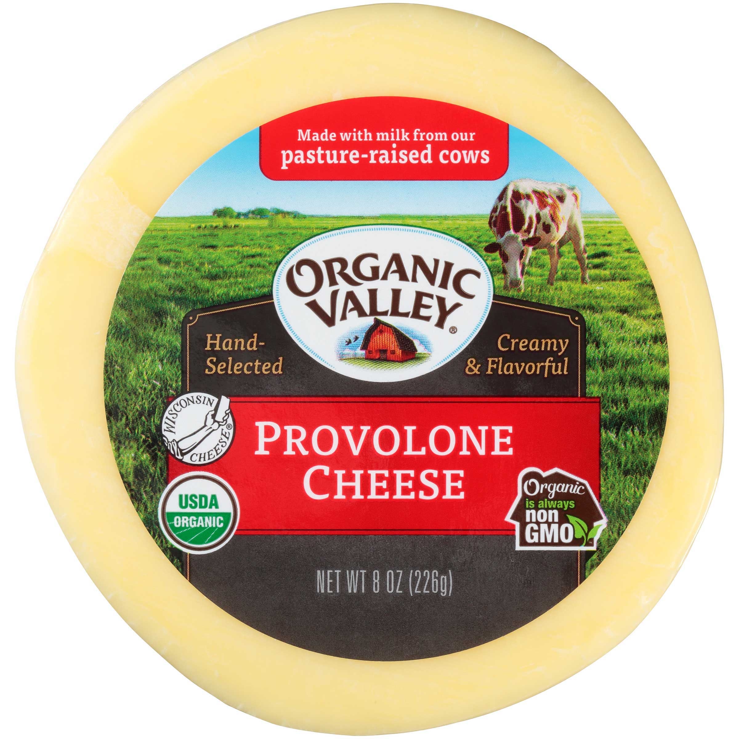 Organic Valley Provolone Cheese, 8 Ounce -- 12 per case