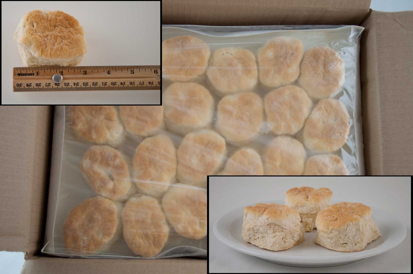 General Mills Pillsbury Baked Golden Buttermilk Biscuit, 2.25 Ounce -- 120 per case.