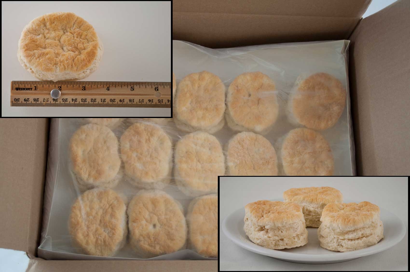 General Mills Pillsbury Baked Easy-Split Golden Buttermilk Biscuit, 2.85 Ounce -- 75 per case.
