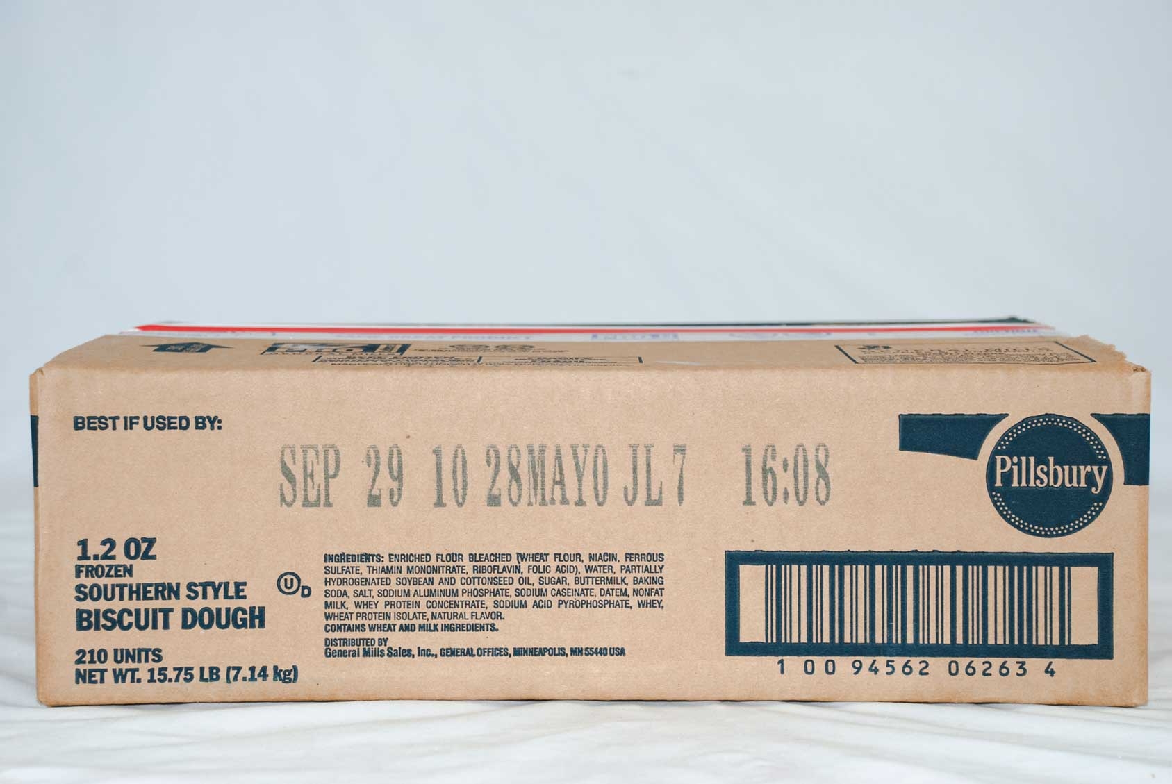 General Mills Pillsbury Unbaked Mini Southern Style Biscuit Dough, 1.2 Ounce -- 210 per case.