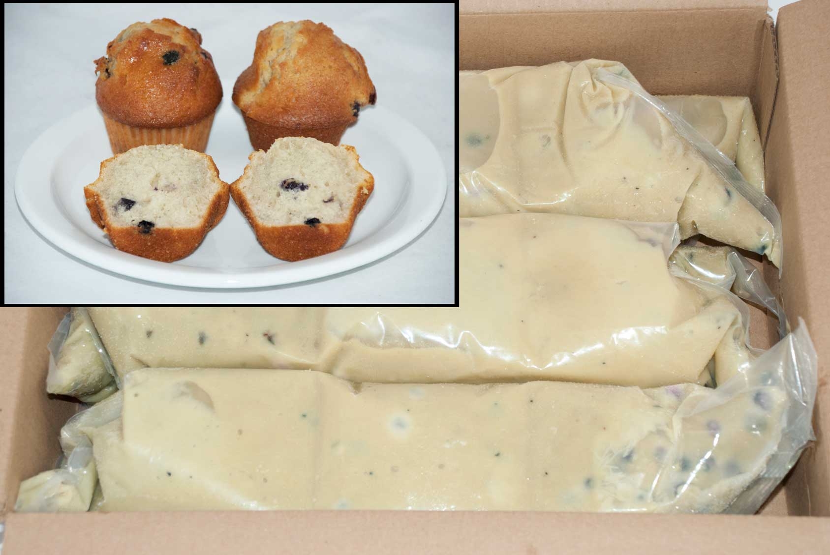 General Mills Pillsbury Tubeset Blueberry Muffin Batter, 3 Pound -- 6 per case.