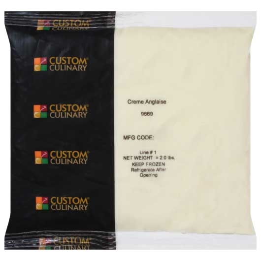 Custom Culinary Ready To Use Creme Anglaise Sauce, 2 Pound -- 8 per case
