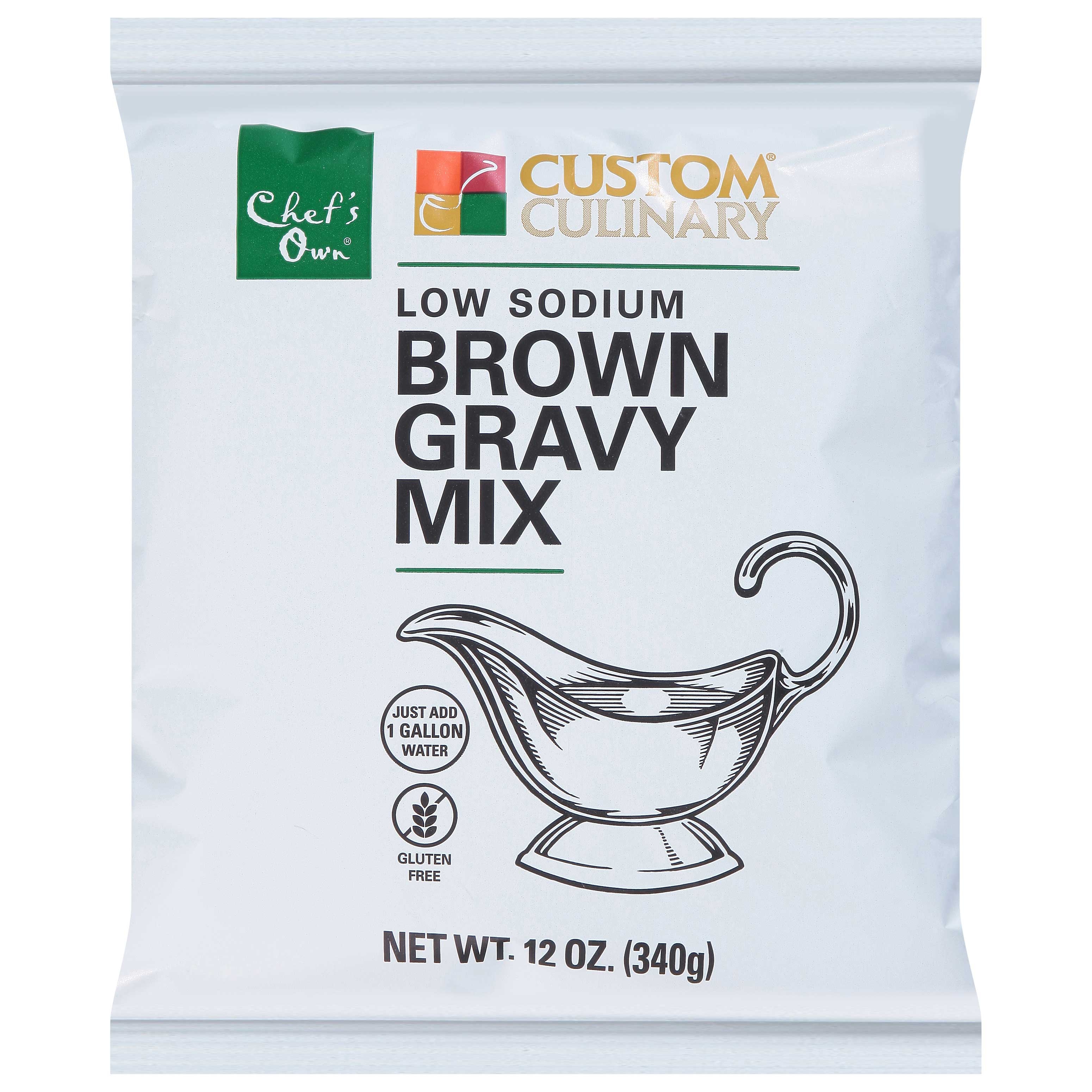 Chefs Own Low Sodium Brown Gravy Mix, 12 Ounce -- 8 per case