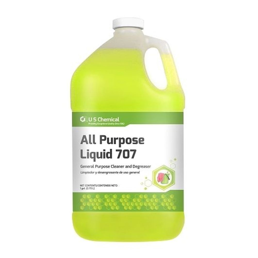 U S Chemical All Purpose Liquid 707 Cleaner and Degreaser, 1 Gallon -- 4 per case