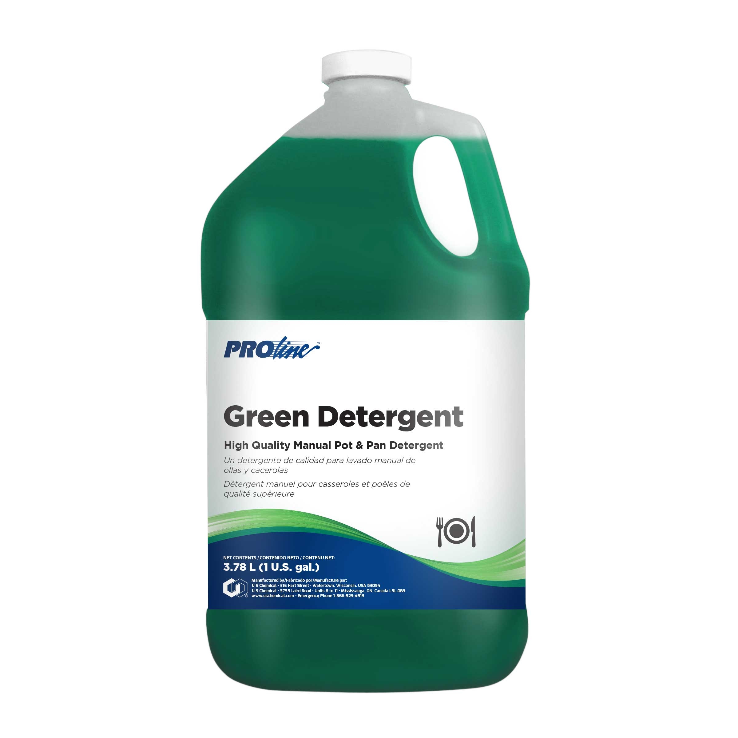 US Chemical Proline Green Detergent, 1 Gallon -- 4 per case.