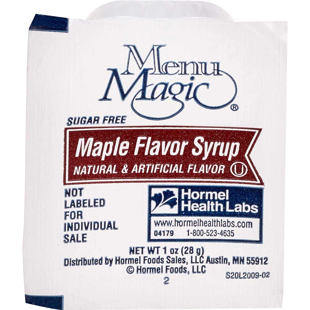 Menu Magic Maple Syrup, Reduced Cals,  1 Ounce --  100 Case