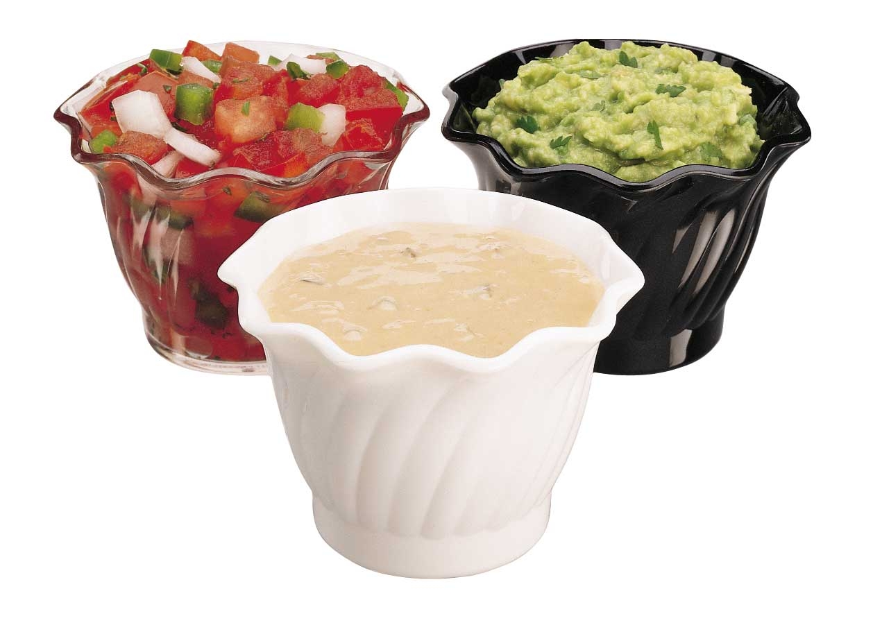 Camwear Swirl Bowl, Black, 5 Ounce -- 24 per case.