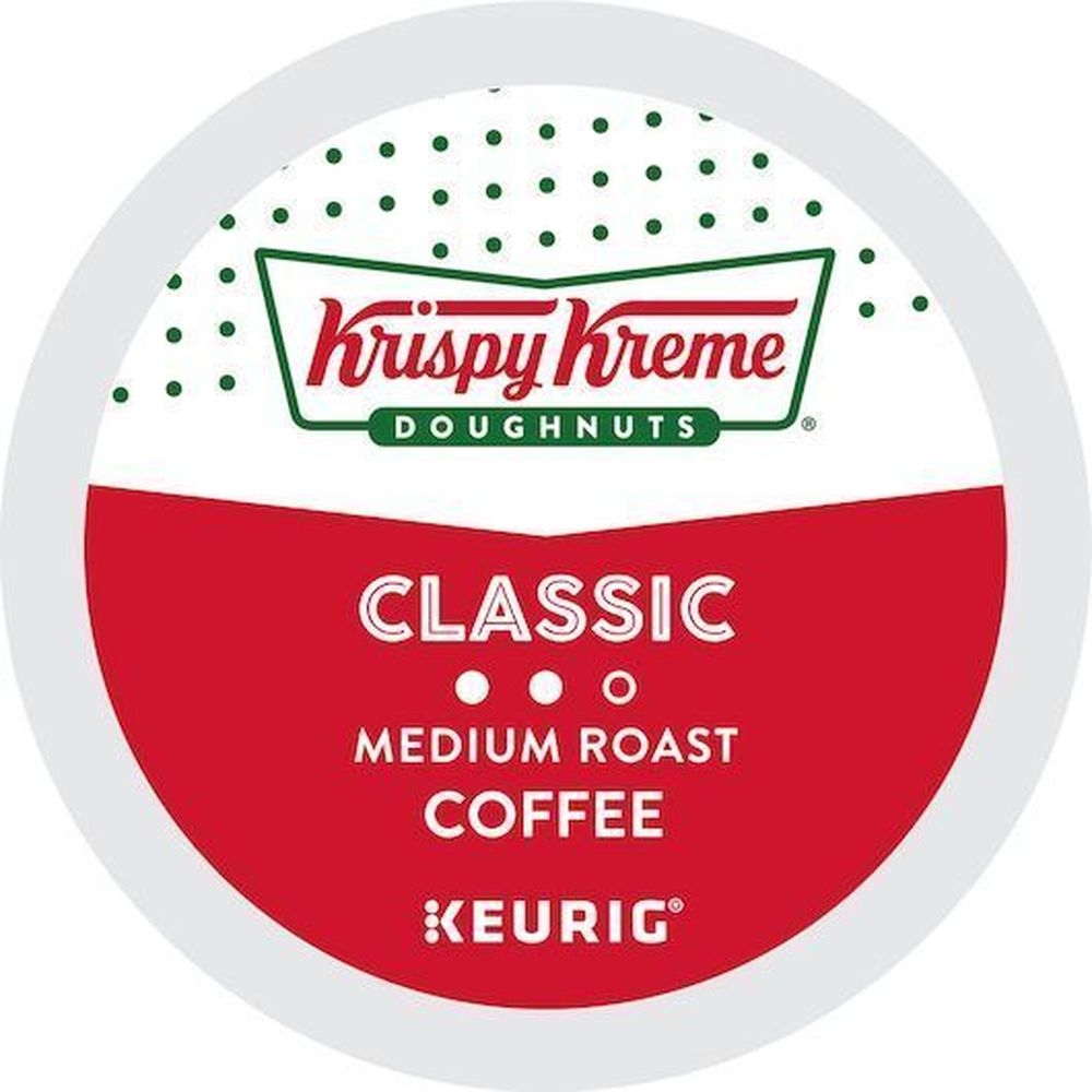 Krispy Kreme Doughnuts Classic Medium Roast Coffee K-Cup Pod, 24 Count -- 4 per case