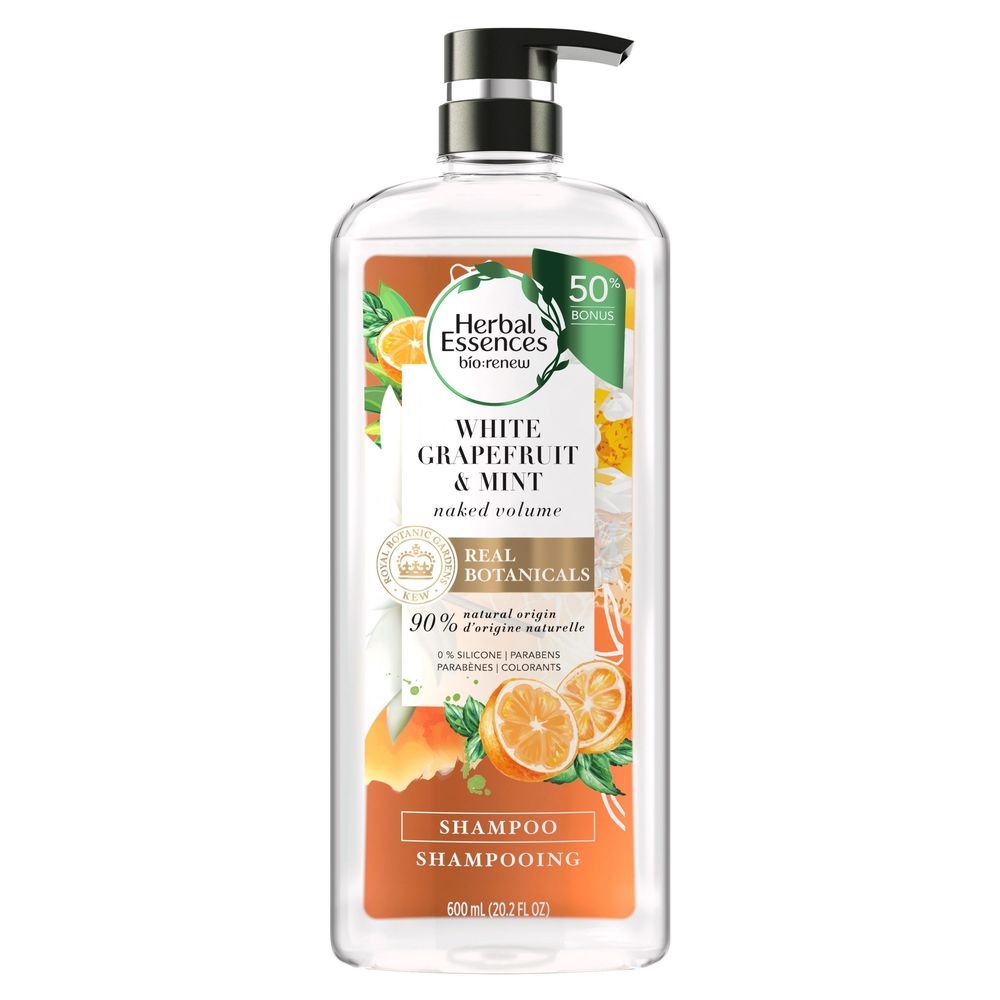 Herbal Essences Bio Renew White Grapefruit and Mosa Mint Naked Volume Shampoo, 20.2 Fluid Ounce -- 4 per case