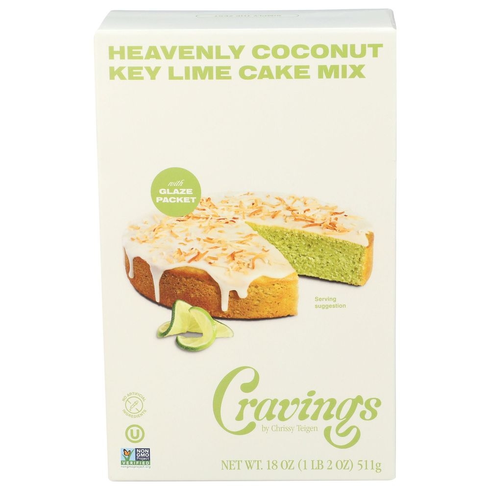 Cravings By Chrissy Teigen Heavenly Coconut Key Lime Cake Mix, 18 Ounce -- 6 per case