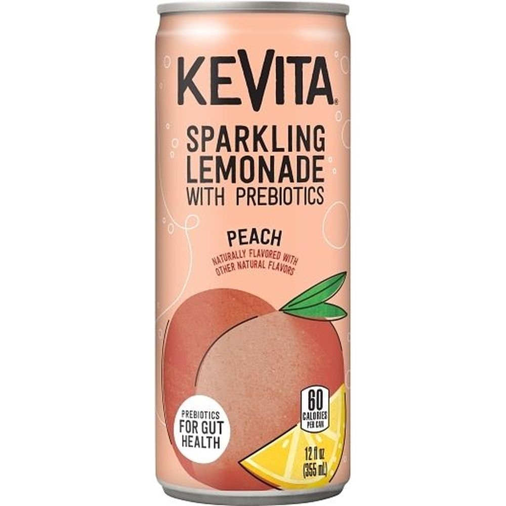 Kevita Peach Sparkling Lemonade with Prebiotics, 12 Fluid Ounce -- 12 per case