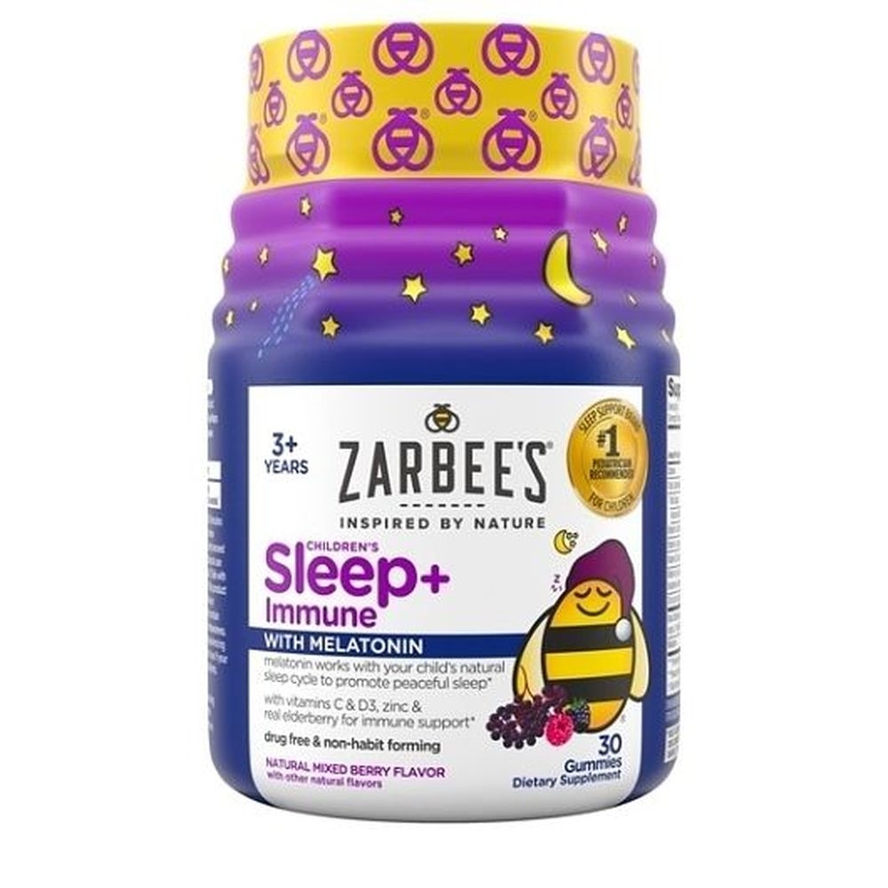 Zarbees Childrens Sleep Plus Immune Gummy Dietary Supplement, 30 count -- 12 per case