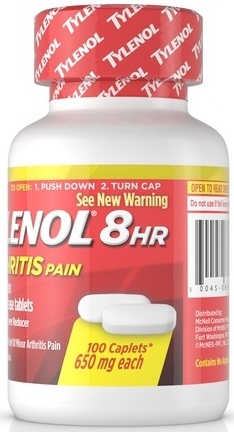 Tylenol 8 Hour Arthritis Pain Caplets, 100 count per pack -- 48 per case.