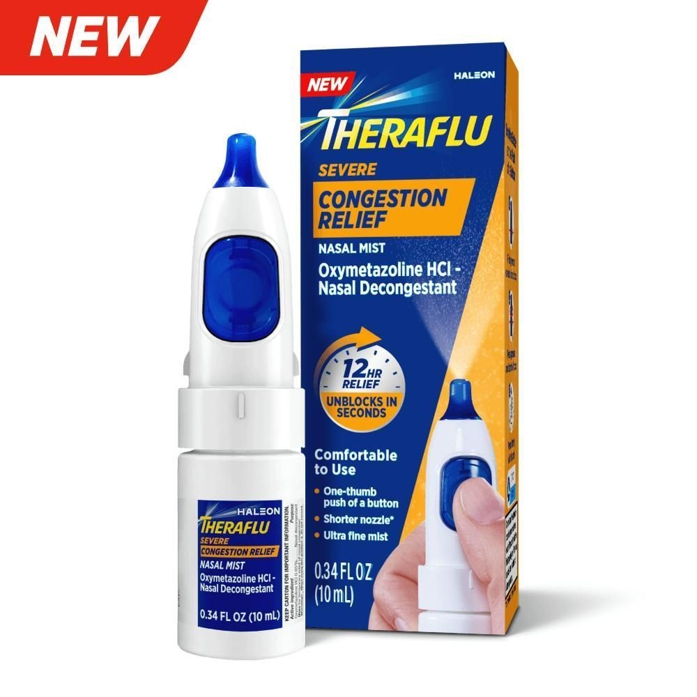 Theraflu Severe Congestion Relief Nasal Mist, 0.34 Fluid Ounce -- 24 per case