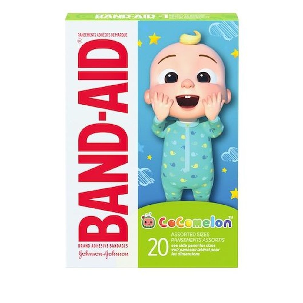 Band-Aid Assorted Size Cocomelon Adhesive Bandages - Box, 20 count -- 24 per case