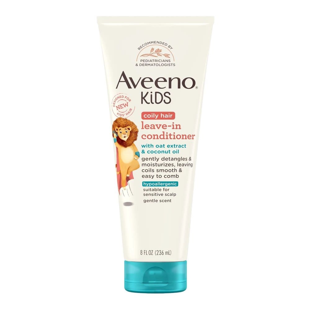 Aveeno Kids Coily Hair Leave-In Conditioner, 8 Fluid Ounce -- 12 per case