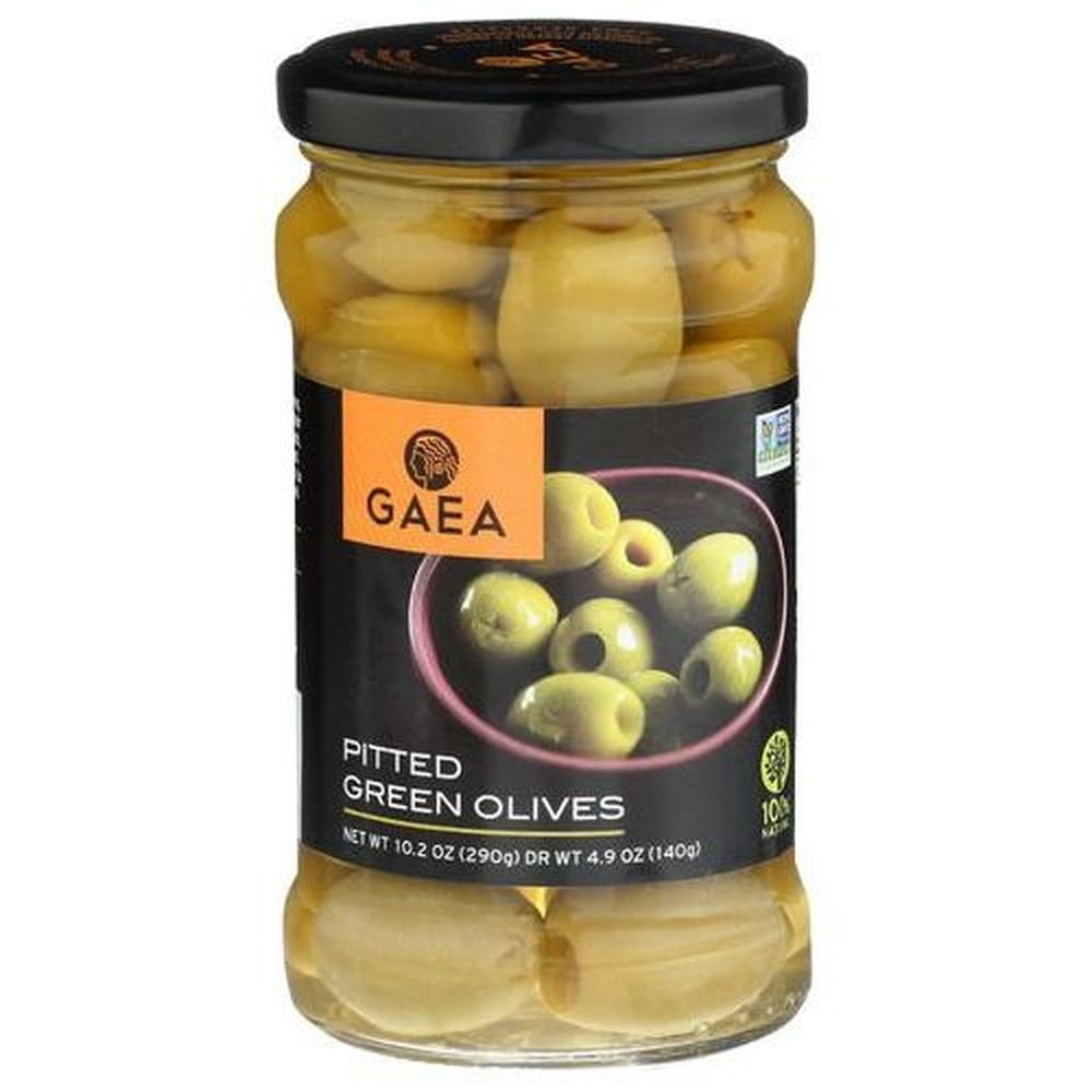 Gaea Olympian Green Pitted Olives, 4.9 Ounce -- 8 per case