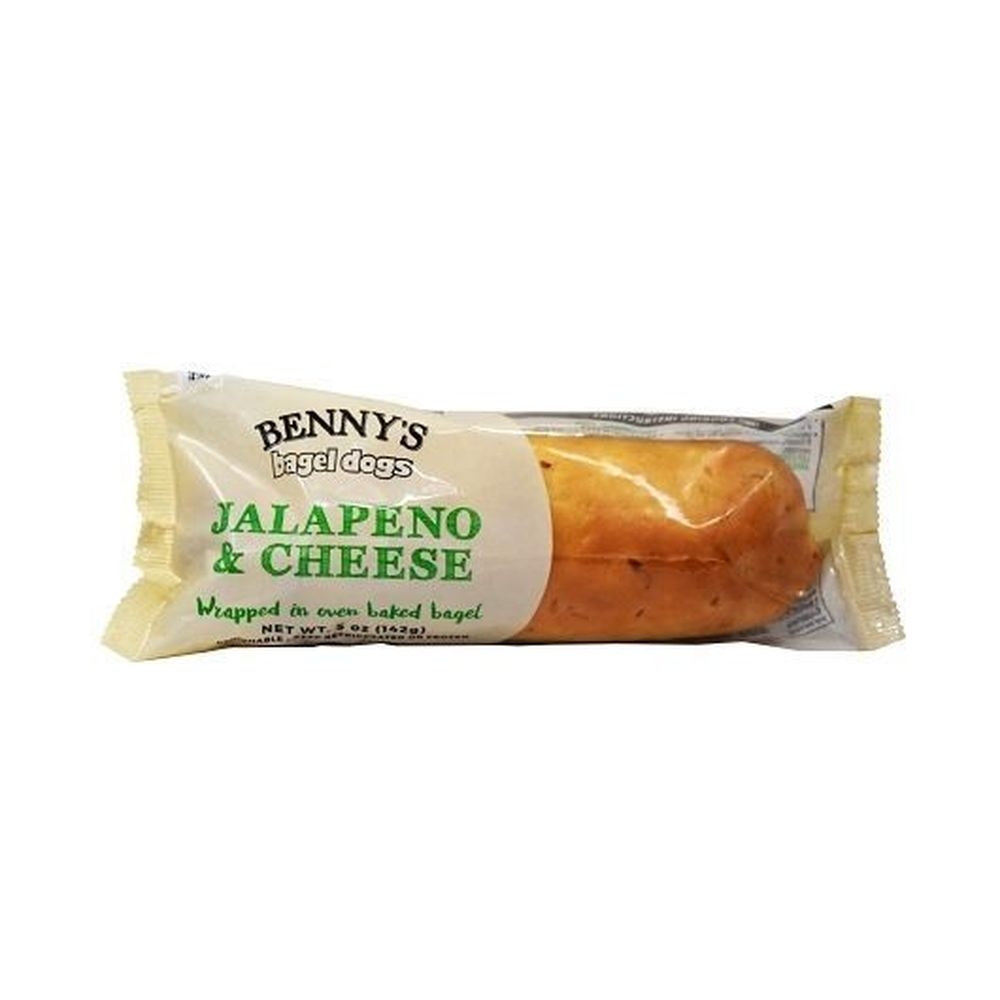 Benny's Individually Packaged 5 Ounce Jalapeno Cheddar Bagel Dog, 12 count
