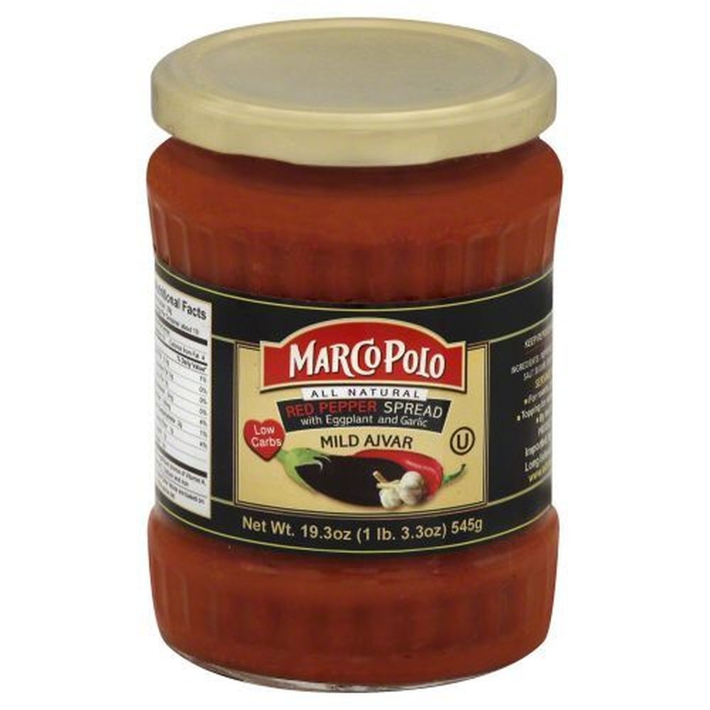 Marco Polo All Natural Mild Ajvar Red Pepper Spread, 19.3 Ounce -- 12 per case