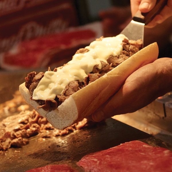 Original Philly Marinated Beef Sandwich Slice, 5 Ounce -- 32 per case.