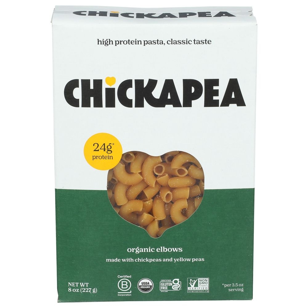 Chickapea Organic Elbows Pasta, 8 Ounce -- 6 per case