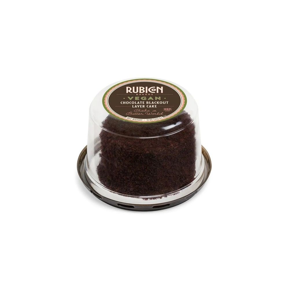 Rubicon Bakers 4 inch Vegan Chocolate Blackout Cake, 11 Ounce -- 12 per case