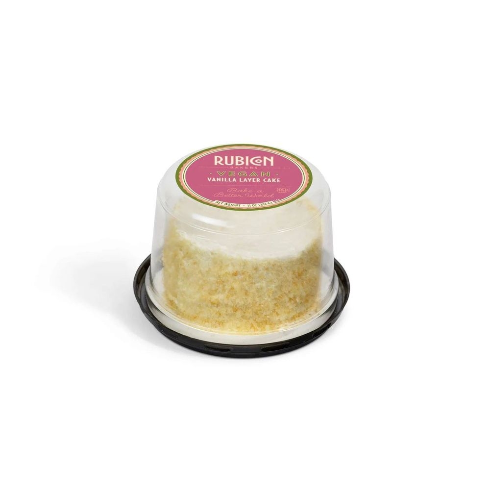 Rubicon Bakers 4 inch Vegan Vanilla Cake, 11 Ounce -- 12 per case