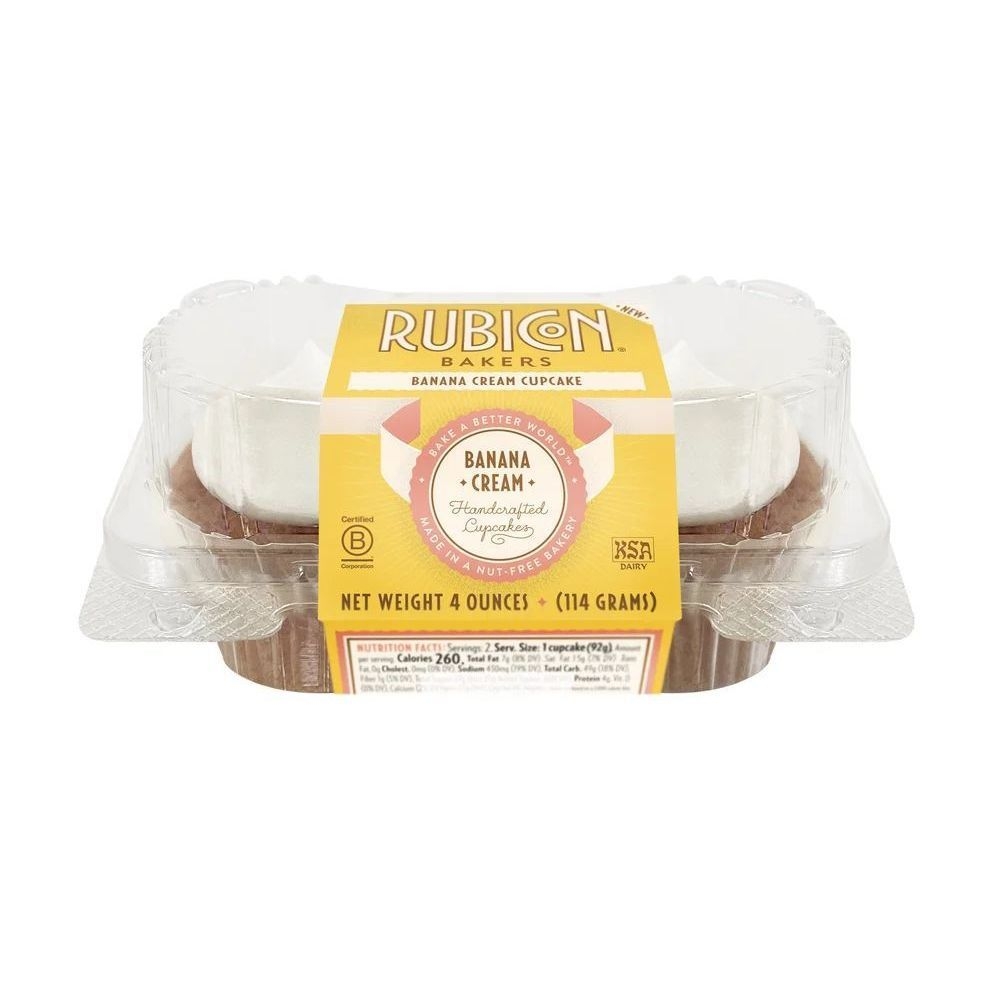 Rubicon Bakers Banana Cream Cupcake, 4 Ounce -- 12 per case