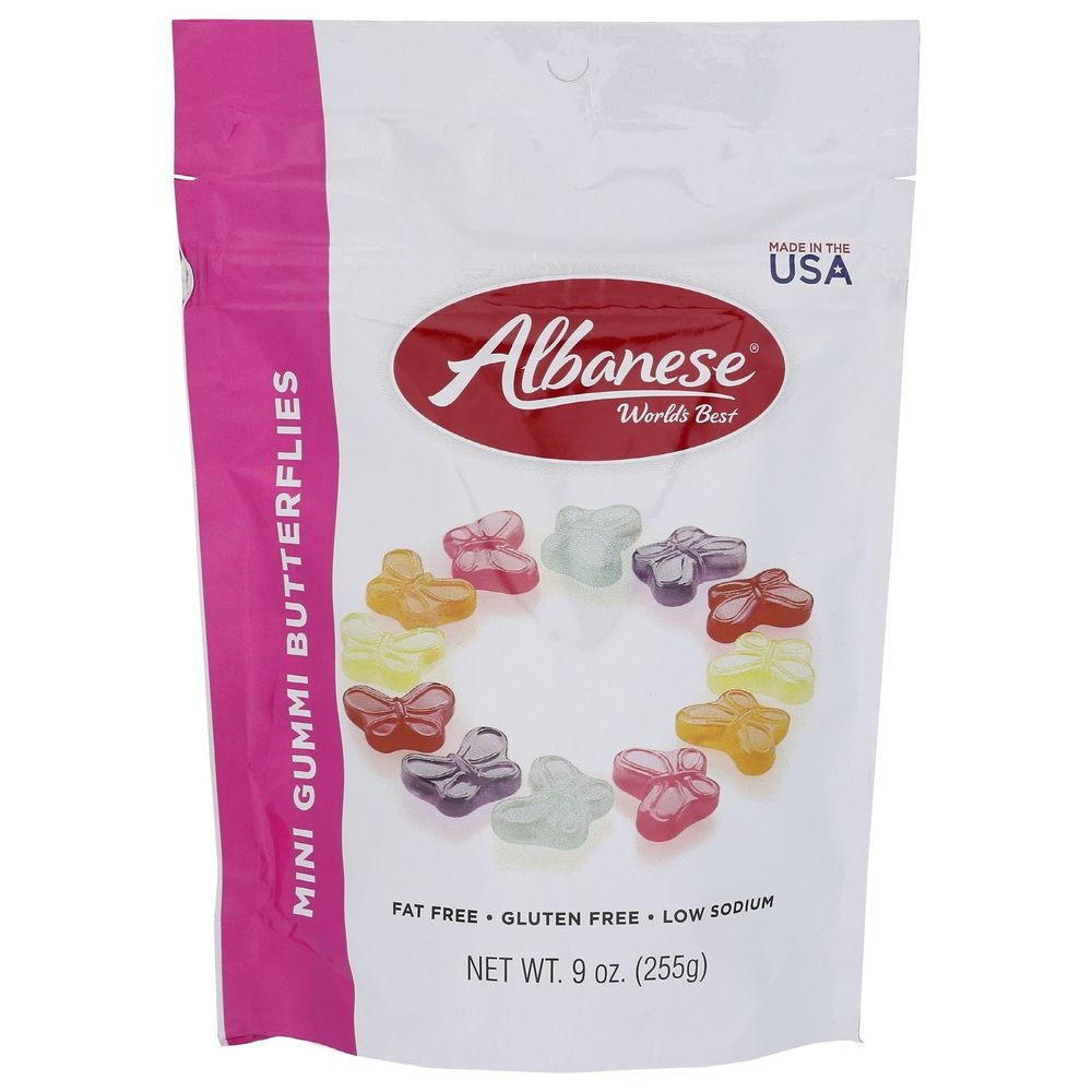 Albanese Mini Gummi Butterfly Candy, 9 Ounce -- 6 per case