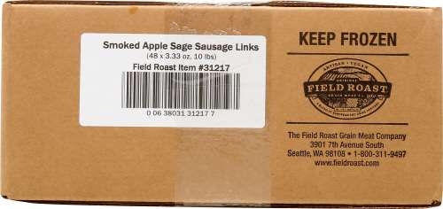 Field Roast Plant Based and Vegetarian Apple Sage Sausage Link, 3.33 Ounce -- 48 per case