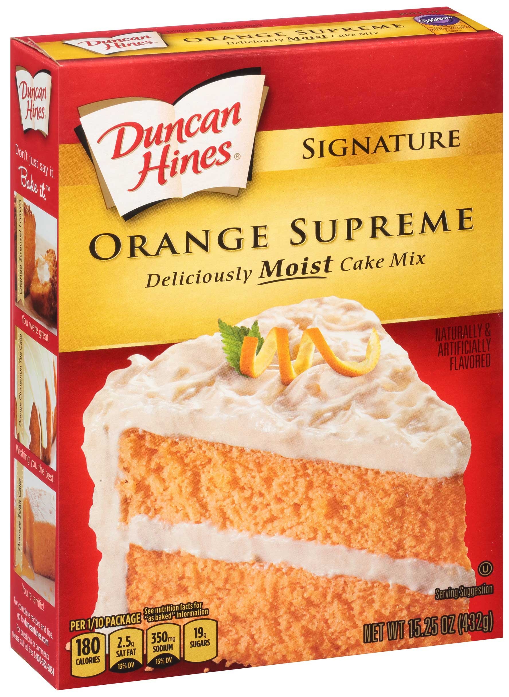 Duncan Hines Signature Orange Supreme Cake Mix, 15.25 Ounce -- 12 per case.