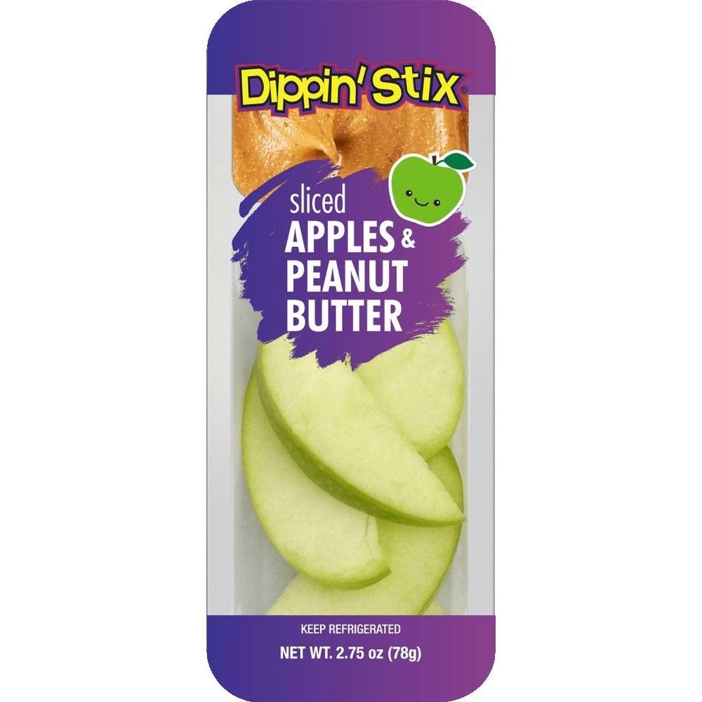 Dippin Stix Sliced Apples and Peanut Butter Multipack, 2.75 Ounce - 25 per case