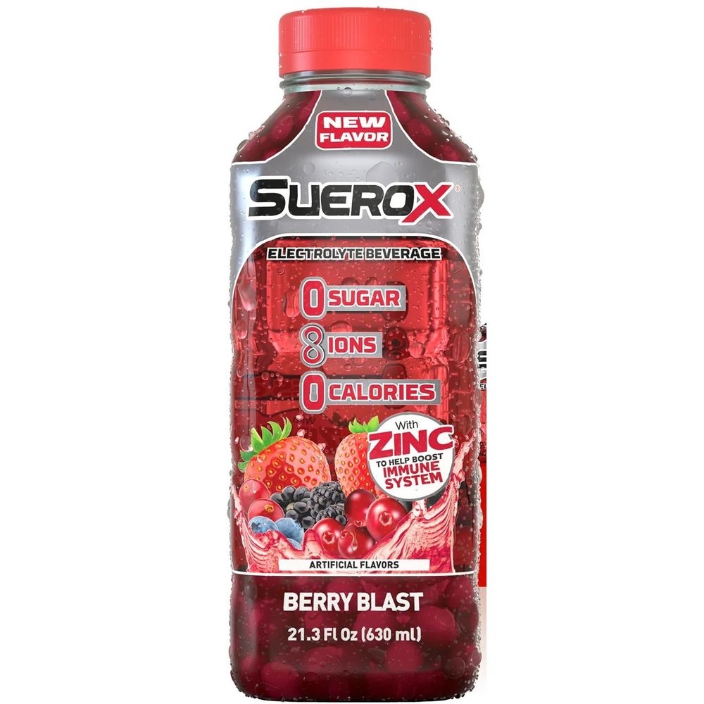 Suerox Berry Blast Electrolyte Beverage, 21.3 Fluid Ounce -- 12 per case